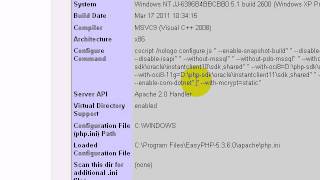 Réglages dEasyPHP pour Windows [upl. by Annahpos]