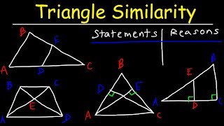 Triangle Similarity  AA SSS SAS amp AAA Postulates Proving Similar Triangles Two Column Proofs [upl. by Anallij]