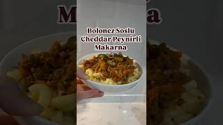 Bolonez sosluamp Cheddar peynirli amp jaleponlu makarna🍝 [upl. by Ursal250]