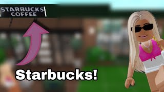 Building a Starbucks in Bloxburg [upl. by Silecara]