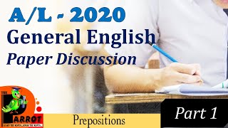 AL General English Paper 2020Paper DiscussionPart1PrepositionsClear Explanation in SinhalaTips [upl. by Seiber504]