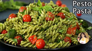 Pasta in Pesto Sauce  How To Make Pesto Pasta  Creamy Pesto Pasta [upl. by Durst]