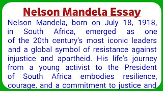 Nelson Mandela EssayNelson Mandela Essay in Englishessay on Nelson Mandela [upl. by Thrasher]