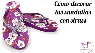 Sandalias con pedrería  Cómo decorarlas con Strass [upl. by Leshia]