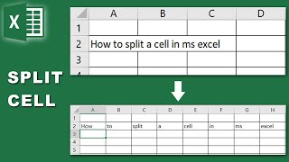 How to split cells in excel shortcut formula [upl. by Girvin596]