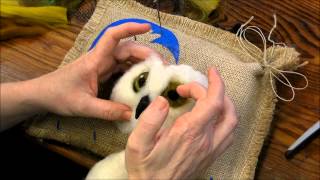 How to Needle Felt an Eye Sarafina Fiber Art Techniques [upl. by Ocirema215]