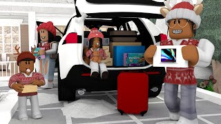 MOVING INTO OUR CHRISTMAS HOME DECORATING Roblox Bloxburg Roleplay [upl. by Ronnica]