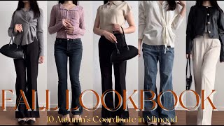 【LOOKBOOK】🍂韓国通販の服で秋冬10コーデ🍁韓国オフィスコーデが大優勝🫶🏼최애 패션앱 겨울가울 패션하울 [upl. by Salohci]