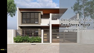 Design Idea for a TwoStorey House in 150 sqm Lot Area with 192 sqm Floor Area [upl. by Halueb215]