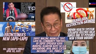 Sec Salvador Panelo on India Surge  Frontliners New Modern Day Heroes  April 28 2021 [upl. by Bergen]