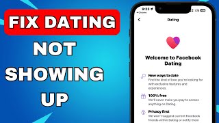 How To Fix Facebook Dating Not Showing Up 2024 [upl. by Johen]