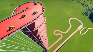 Mega Spiral Down Go Kart Track – Planet Coaster [upl. by Noryv619]