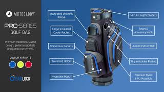 2022 Motocaddy Pro Series Bag Features [upl. by Yelrehs952]