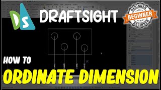 Draftsight How To Use Ordinate Dimension [upl. by Enomas]