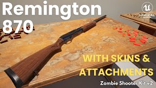 NEW SHOTGUN Remington 870  Zombie Shooter Kit v2  UNREAL ENGINE 5 [upl. by Renrew]