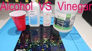 Alcohol VS White Vinegar  Testing Cleaners on 3D Effects plate [upl. by Allemap]