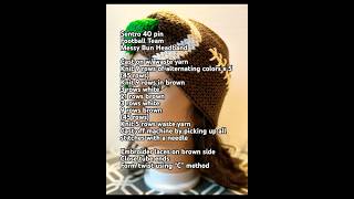 football team messybun sentro knitting machine recipe tutorial [upl. by Anitsuj]