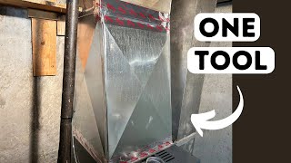 How to Build A Beautiful Sheet Metal Ductwork Transition  DIY HVAC GUY [upl. by Auqinaj]