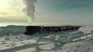 Mit dem Dampfzug bei herrlichem Winterwetter auf den Brocken [upl. by Rahs]