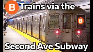 ⁴ᴷ B Trains Rerouted to the Second Avenue Subway [upl. by Adnema5]