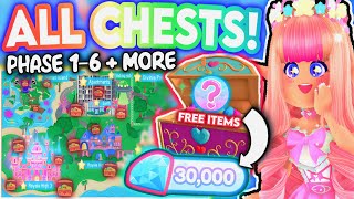 GET 30K DIAMONDS IN 30 MINS FROM 40 CHESTS ALL CHEST LOCATIONS IN ROBLOX ROYALE HIGH Campus 3 [upl. by Thomajan479]