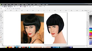 vetorização de pessoas no CorelDraw 2b parte 4 [upl. by Cohn]