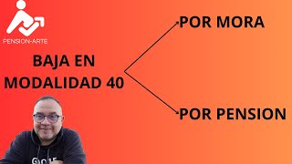 PensionArte  Baja de Modalidad 40 enterate en el 2024 [upl. by Ahseel717]