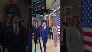 US Presidentelect Trump set to ring opening bell at New York Stock Exchange [upl. by Denice]