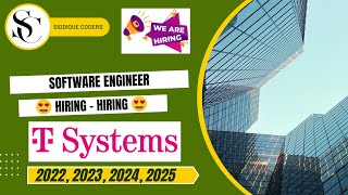 TSystems Hiring Freshers Software Engineer 2023 2024 2025  BE BTech MCA  Apply Now [upl. by Nalrah]