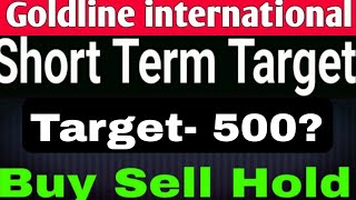 goldline international share latest news goldline international finvest ltd Today Target [upl. by Maice]