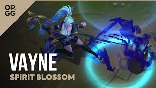 League of Legends Spirit Blossom Vayne OPGG Skin Review [upl. by Kristin]