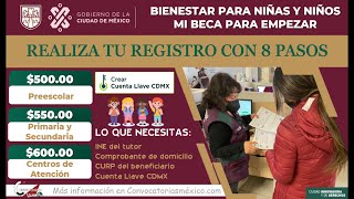 Registro Beca Bienestar Para Niñas y Niños Entrega del apoyo 01 SEPTIEMBRE [upl. by Leake]