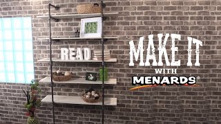 Industrial Pipe Bookshelf  Make It With Menards [upl. by Mihsah204]