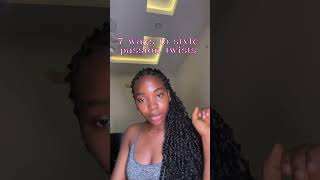 Ways to style passion twist braids passiontwists braids howtostylelonghair [upl. by Dorwin]