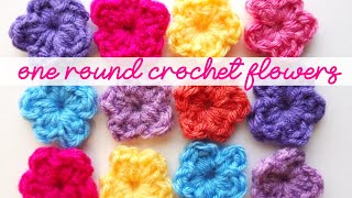 How to Crochet a One Round Flower [upl. by Adyeren117]