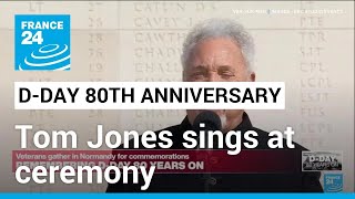 DDay 80th anniversary Tom Jones performs live at ceremony • FRANCE 24 English [upl. by Eeluj]