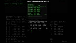 Como Medir o Throughput de Redes com iPerf  windows cmd linux terminal redes infraestrutura [upl. by Knowlton369]