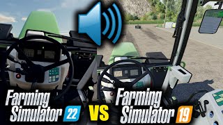 SOUND COMPARISON Farming Simulator 19 VS Farming Simulator 22 English Subtitles [upl. by Wilser]