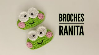 Broches cabello ranita a crochet  cucas crochet  cucas ganchillo [upl. by Aviva]