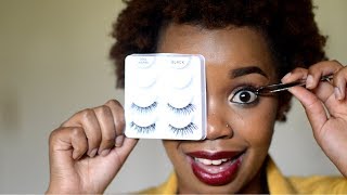 HOW TO APPLY FALSE LASHES LIKE A PRO FOR BEGINNERS [upl. by Selij]