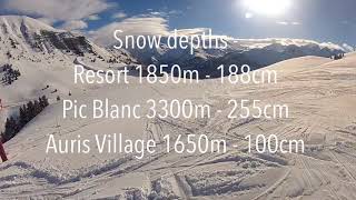 Alpe dHuez Snow Report 24th January 2018 [upl. by Seedman]