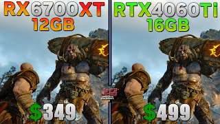 RX 6700 XT 12GB vs RTX 4060 Ti 16GB  Tested in 15 games [upl. by Shandra]