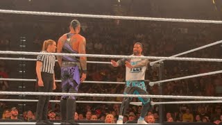 Jey Uso gets referee announcer and Damian Priest to YEET during WWE Live Event [upl. by Donahue]