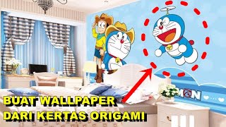 Hiasan Dinding Kamar Doraemon Dari Kertas Origami  Tempelan Dinding [upl. by Euhsoj]