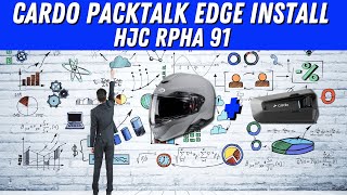 How I Installed my Cardo Packtalk Edge on my HJC RPHA91 Helmet [upl. by Anchie]