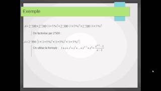 Mathématiques financières  21  formule des annuités [upl. by Elamrej]