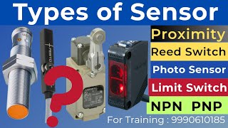 Use of Different Sensor  Types of Sensor  NPN PNP Sensor  Capacitive amp Inductive Proximity sensor [upl. by Michella871]