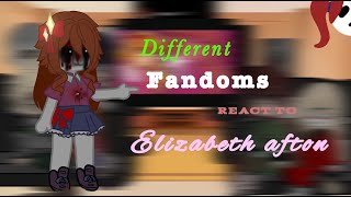 Different fandoms react to Elizabeth Afton [upl. by Neelehtak62]