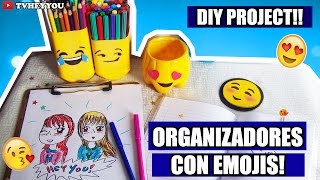 DIY PROJECT ORGANIZADORES CON EMOJI l HEY YOU TV [upl. by Russon]