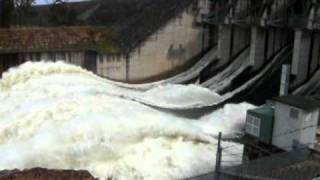 Wivenhoe Dam Flood Release Brisbane River Australia [upl. by Merrill]